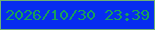 文字の大きさ：2、枠の色：6eb274、背景の色：062def、文字の色：189f5a 無料ブログパーツのブログ時計