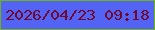 文字の大きさ：1、枠の色：6eb415、背景の色：5363f4、文字の色：71082e 無料ブログパーツのブログ時計