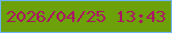 文字の大きさ：2、枠の色：6eb4f4、背景の色：6ca109、文字の色：ab1562 無料ブログパーツのブログ時計