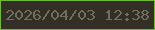 文字の大きさ：4、枠の色：6ebb30、背景の色：332f26、文字の色：6d715a 無料ブログパーツのブログ時計