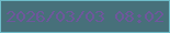 文字の大きさ：4、枠の色：6ebcc9、背景の色：47707a、文字の色：6e579c 無料ブログパーツのブログ時計