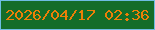 文字の大きさ：3、枠の色：6ebde3、背景の色：146d29、文字の色：ee7f07 無料ブログパーツのブログ時計