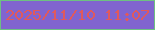 文字の大きさ：1、枠の色：6ec082、背景の色：8164cf、文字の色：e0595d 無料ブログパーツのブログ時計