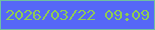 文字の大きさ：1、枠の色：6ec0a2、背景の色：5667f7、文字の色：8fcb54 無料ブログパーツのブログ時計