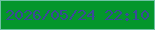文字の大きさ：4、枠の色：6ec2a3、背景の色：04962c、文字の色：3b4998 無料ブログパーツのブログ時計