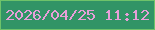 文字の大きさ：5、枠の色：6ec36a、背景の色：319466、文字の色：e79fd9 無料ブログパーツのブログ時計