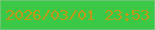 文字の大きさ：3、枠の色：6ec573、背景の色：3bc847、文字の色：be9a17 無料ブログパーツのブログ時計