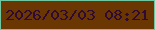 文字の大きさ：5、枠の色：6ec7a1、背景の色：6a3703、文字の色：2e0a35 無料ブログパーツのブログ時計
