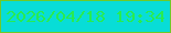 文字の大きさ：3、枠の色：6ec929、背景の色：08ddd7、文字の色：28eb51 無料ブログパーツのブログ時計