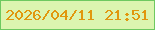 文字の大きさ：5、枠の色：6ec960、背景の色：dcf5b0、文字の色：e1970e 無料ブログパーツのブログ時計