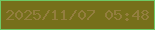 文字の大きさ：5、枠の色：6ec965、背景の色：766f1a、文字の色：937e3e 無料ブログパーツのブログ時計