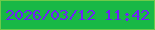 文字の大きさ：2、枠の色：6eca4a、背景の色：18b846、文字の色：6f1ff8 無料ブログパーツのブログ時計