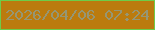 文字の大きさ：4、枠の色：6ecc49、背景の色：bb7b0e、文字の色：969673 無料ブログパーツのブログ時計
