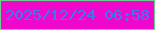 文字の大きさ：4、枠の色：6ece92、背景の色：ef08cb、文字の色：3b7aef 無料ブログパーツのブログ時計