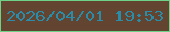 文字の大きさ：1、枠の色：6ed387、背景の色：634430、文字の色：298ca9 無料ブログパーツのブログ時計
