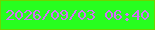 文字の大きさ：2、枠の色：6ed400、背景の色：27fe1f、文字の色：d171f8 無料ブログパーツのブログ時計