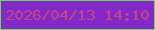 文字の大きさ：2、枠の色：6ed95b、背景の色：8329c7、文字の色：c2478a 無料ブログパーツのブログ時計