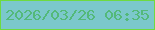文字の大きさ：1、枠の色：6eda40、背景の色：7bc8cb、文字の色：53b979 無料ブログパーツのブログ時計