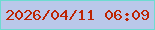 文字の大きさ：2、枠の色：6edbd1、背景の色：bac8ea、文字の色：bd2402 無料ブログパーツのブログ時計