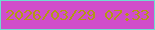 文字の大きさ：1、枠の色：6eddd0、背景の色：d04dca、文字の色：b39914 無料ブログパーツのブログ時計