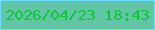 文字の大きさ：1、枠の色：6edefc、背景の色：61c5a6、文字の色：0dc63a 無料ブログパーツのブログ時計