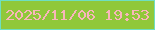 文字の大きさ：5、枠の色：6edfc1、背景の色：90c83a、文字の色：f9b6bb 無料ブログパーツのブログ時計