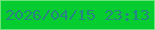 文字の大きさ：5、枠の色：6ee37b、背景の色：06cd2f、文字の色：288484 無料ブログパーツのブログ時計