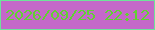 文字の大きさ：1、枠の色：6ee39a、背景の色：c468c9、文字の色：61d133 無料ブログパーツのブログ時計