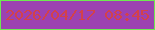 文字の大きさ：3、枠の色：6ee851、背景の色：9c41b1、文字の色：d2414b 無料ブログパーツのブログ時計