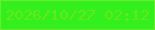 文字の大きさ：5、枠の色：6eeb2f、背景の色：31f01d、文字の色：69e716 無料ブログパーツのブログ時計