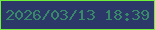 文字の大きさ：5、枠の色：6ef138、背景の色：2c3867、文字の色：38896a 無料ブログパーツのブログ時計