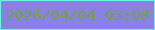文字の大きさ：2、枠の色：6ef2ea、背景の色：8982e3、文字の色：739f45 無料ブログパーツのブログ時計