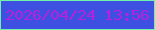 文字の大きさ：5、枠の色：6ef3a9、背景の色：3d50e1、文字の色：b821dc 無料ブログパーツのブログ時計