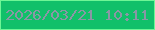 文字の大きさ：2、枠の色：6ef696、背景の色：11c06a、文字の色：8a97a5 無料ブログパーツのブログ時計