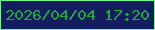 文字の大きさ：5、枠の色：6efa93、背景の色：141d5f、文字の色：1ea840 無料ブログパーツのブログ時計