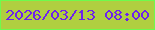 文字の大きさ：2、枠の色：6efb4d、背景の色：b0cf40、文字の色：6d21ed 無料ブログパーツのブログ時計