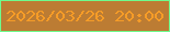 文字の大きさ：1、枠の色：6efb8d、背景の色：bc7c33、文字の色：f69c27 無料ブログパーツのブログ時計