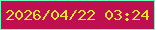 文字の大きさ：4、枠の色：6efdbd、背景の色：c00f51、文字の色：ebe629 無料ブログパーツのブログ時計