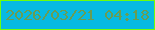 文字の大きさ：5、枠の色：6efe0b、背景の色：06bae2、文字の色：689d54 無料ブログパーツのブログ時計