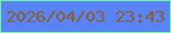 文字の大きさ：1、枠の色：6efe94、背景の色：5983f8、文字の色：8a5f25 無料ブログパーツのブログ時計