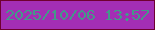 文字の大きさ：5、枠の色：6f0030、背景の色：a32eb4、文字の色：439989 無料ブログパーツのブログ時計