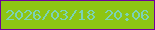 文字の大きさ：2、枠の色：6f009c、背景の色：8dc514、文字の色：7bd2b6 無料ブログパーツのブログ時計