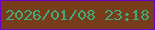 文字の大きさ：5、枠の色：6f00c5、背景の色：773d1b、文字の色：42ab7e 無料ブログパーツのブログ時計