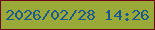 文字の大きさ：2、枠の色：6f0416、背景の色：9aaa38、文字の色：1e598e 無料ブログパーツのブログ時計