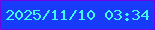 文字の大きさ：4、枠の色：6f05e2、背景の色：173bf8、文字の色：3cf8ee 無料ブログパーツのブログ時計
