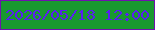 文字の大きさ：4、枠の色：6f12ae、背景の色：199930、文字の色：5a1ef3 無料ブログパーツのブログ時計