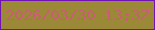 文字の大きさ：3、枠の色：6f13b4、背景の色：9c8937、文字の色：c75e74 無料ブログパーツのブログ時計