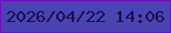 文字の大きさ：1、枠の色：6f13bc、背景の色：4944b2、文字の色：1c0c4f 無料ブログパーツのブログ時計