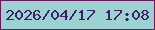 文字の大きさ：5、枠の色：6f175e、背景の色：9dd2d3、文字の色：3f2067 無料ブログパーツのブログ時計