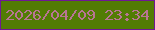 文字の大きさ：3、枠の色：6f1895、背景の色：527c04、文字の色：b87594 無料ブログパーツのブログ時計